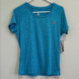 NWT Rabbit Ez tee Hawaiian ocean short sleeve running shirt, large